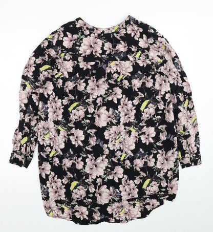 Womens UK Size 8 H&M Multicoloured Basic Button-Up