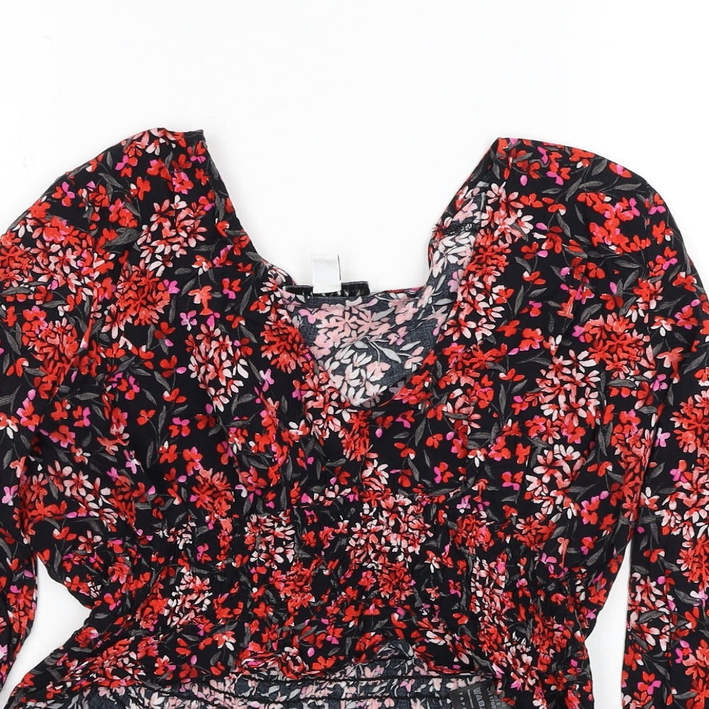 Womens UK Size 12 Topshop Red Basic Blouse