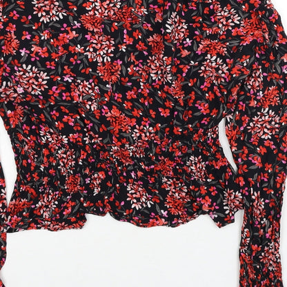 Womens UK Size 12 Topshop Red Basic Blouse