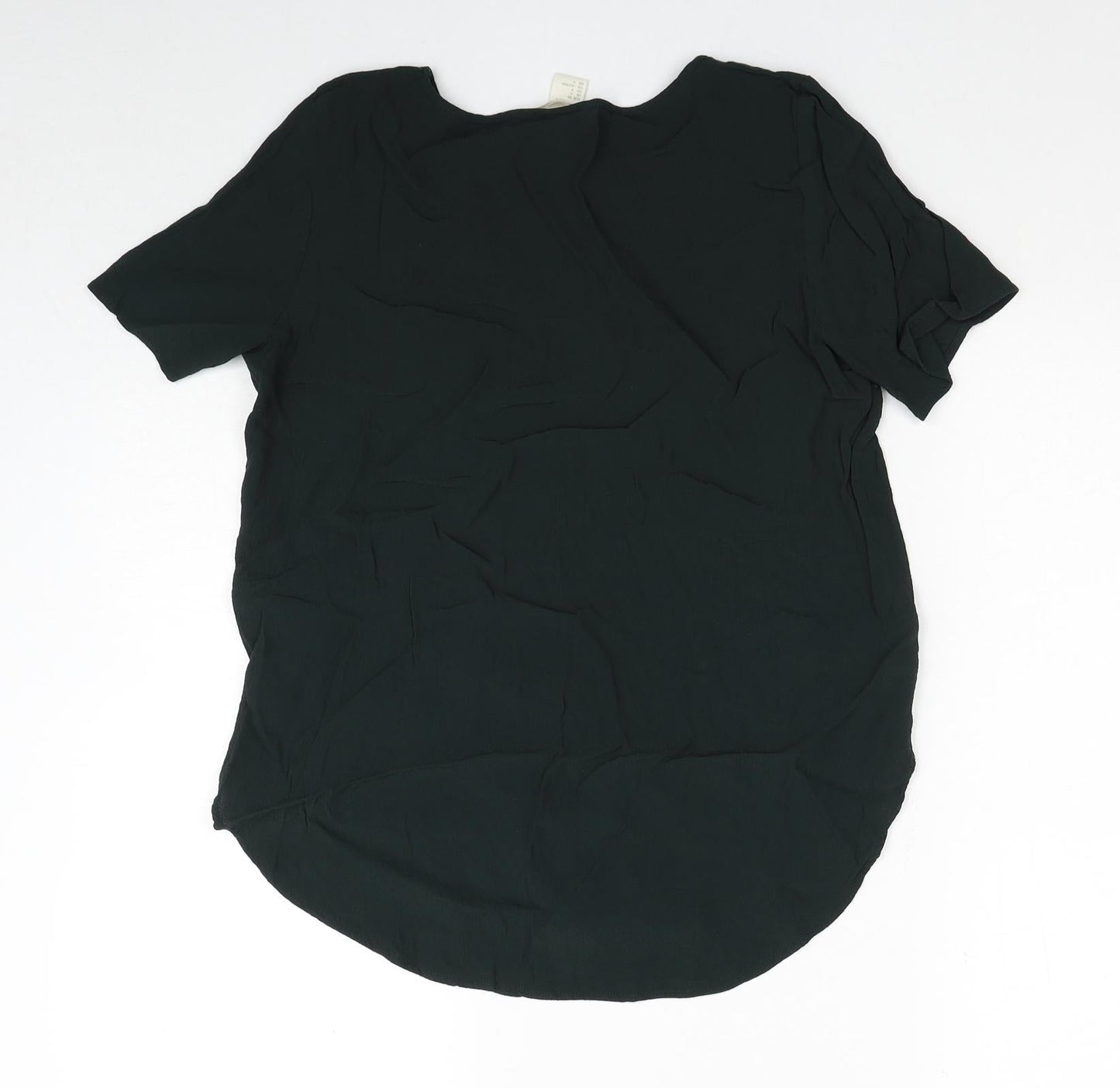Womens UK Size 8 H&M Green Basic Blouse