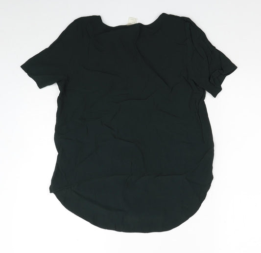 Womens UK Size 8 H&M Green Basic Blouse