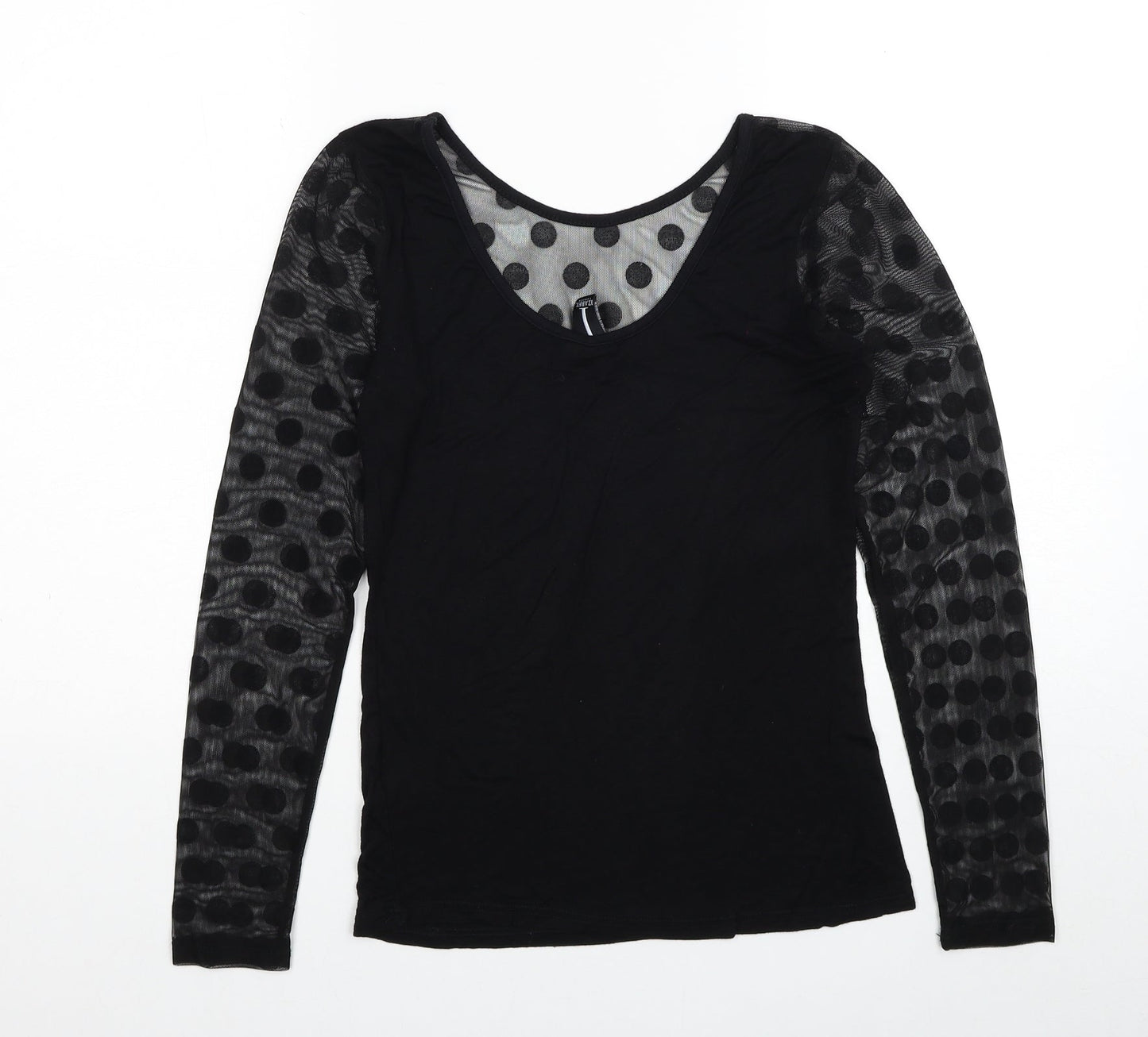 Womens UK Size 8 Izabel Black Basic Blouse