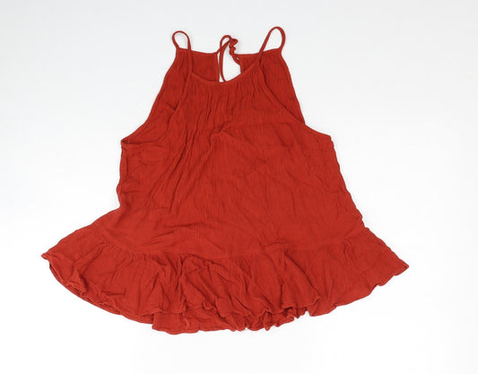 Womens UK Size 14 ASOS Red Basic Tank