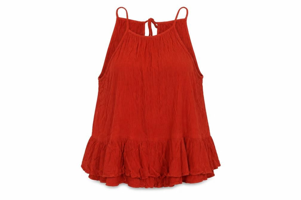 Womens UK Size 14 ASOS Red Basic Tank