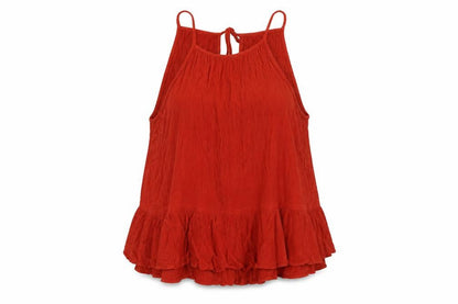 Womens UK Size 14 ASOS Red Basic Tank