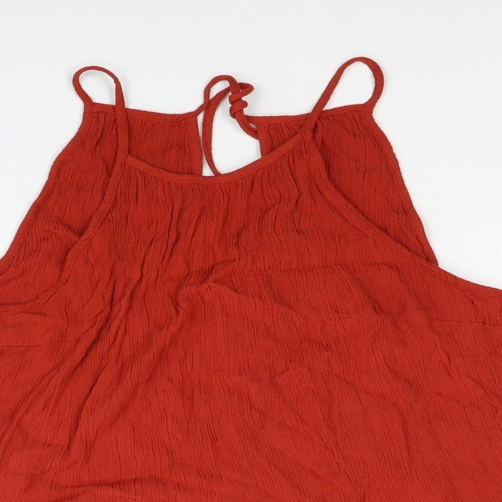 Womens UK Size 14 ASOS Red Basic Tank