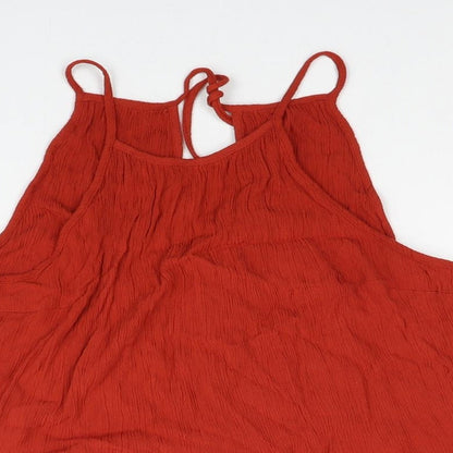 Womens UK Size 14 ASOS Red Basic Tank