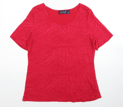 Womens UK Size 16 Saloos Pink Basic T-Shirt