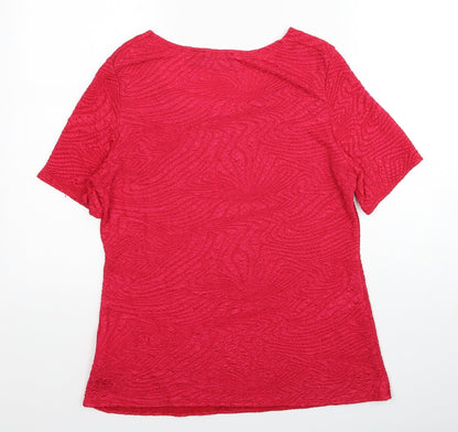 Womens UK Size 16 Saloos Pink Basic T-Shirt