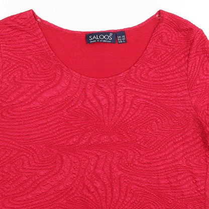 Womens UK Size 16 Saloos Pink Basic T-Shirt
