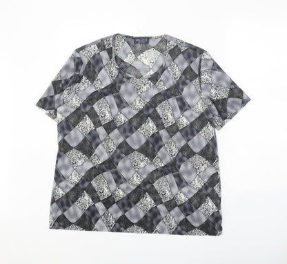 Womens UK Size 14 Saloos Grey Basic Blouse