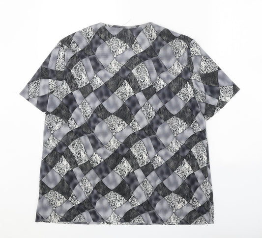 Womens UK Size 14 Saloos Grey Basic Blouse