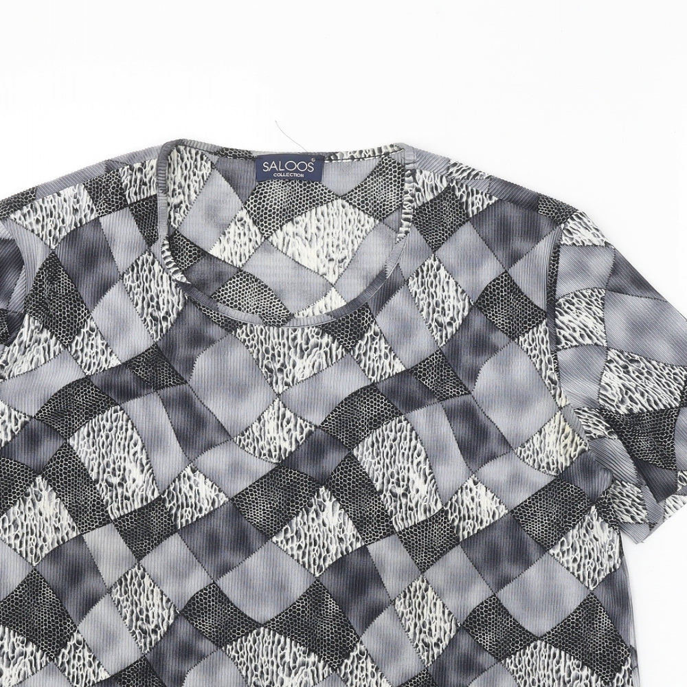 Womens UK Size 14 Saloos Grey Basic Blouse