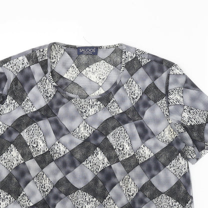 Womens UK Size 14 Saloos Grey Basic Blouse