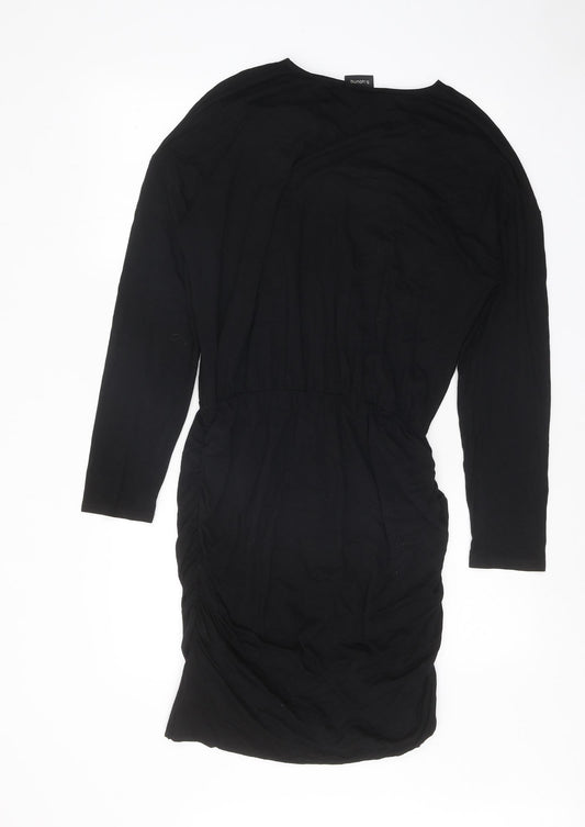 b.young Womens Black Viscose A-Line Size L V-Neck Pullover