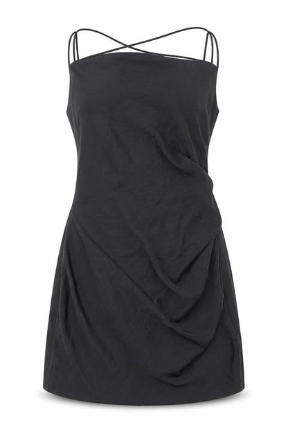 Zara Womens Black Polyester A-Line Size M Cowl Neck Zip