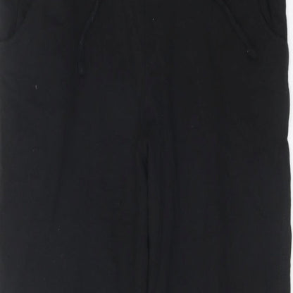 Papaya Womens Black Cotton Trousers Size M Regular Tie