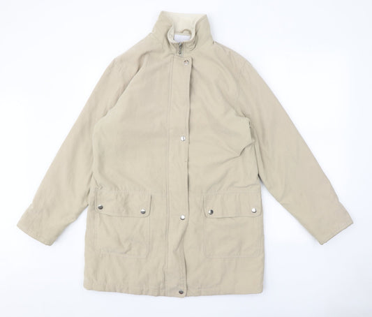 Papaya Womens Beige Jacket Size 10 Zip