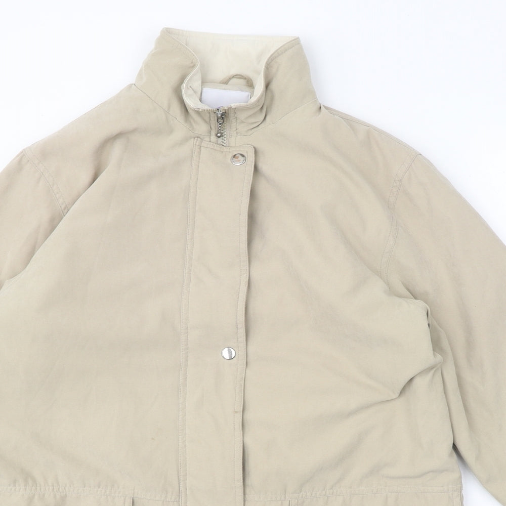 Papaya Womens Beige Jacket Size 10 Zip