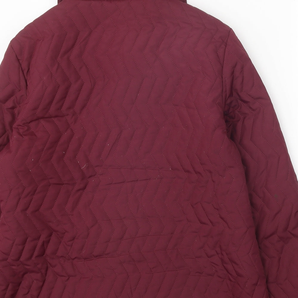 Autonomy Womens Purple Quilted Coat Size 16 Zip