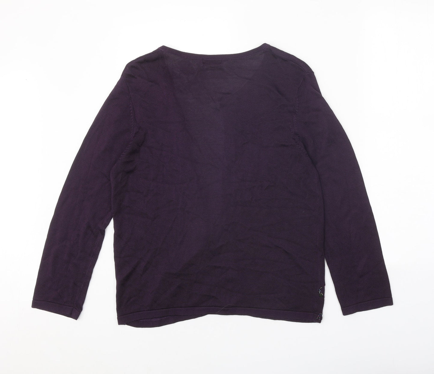 Womens UK Size 14 Lakeland Purple Cardigan Jumper