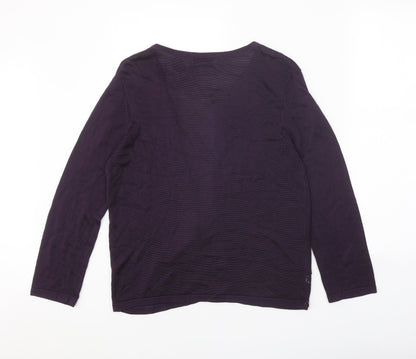 Womens UK Size 14 Lakeland Purple Cardigan Jumper