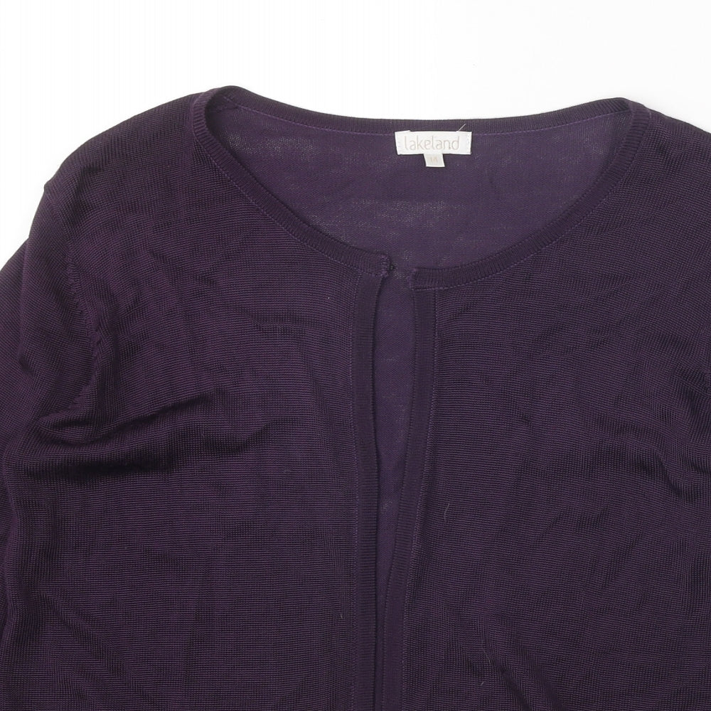 Womens UK Size 14 Lakeland Purple Cardigan Jumper
