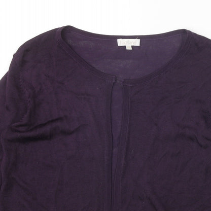 Womens UK Size 14 Lakeland Purple Cardigan Jumper