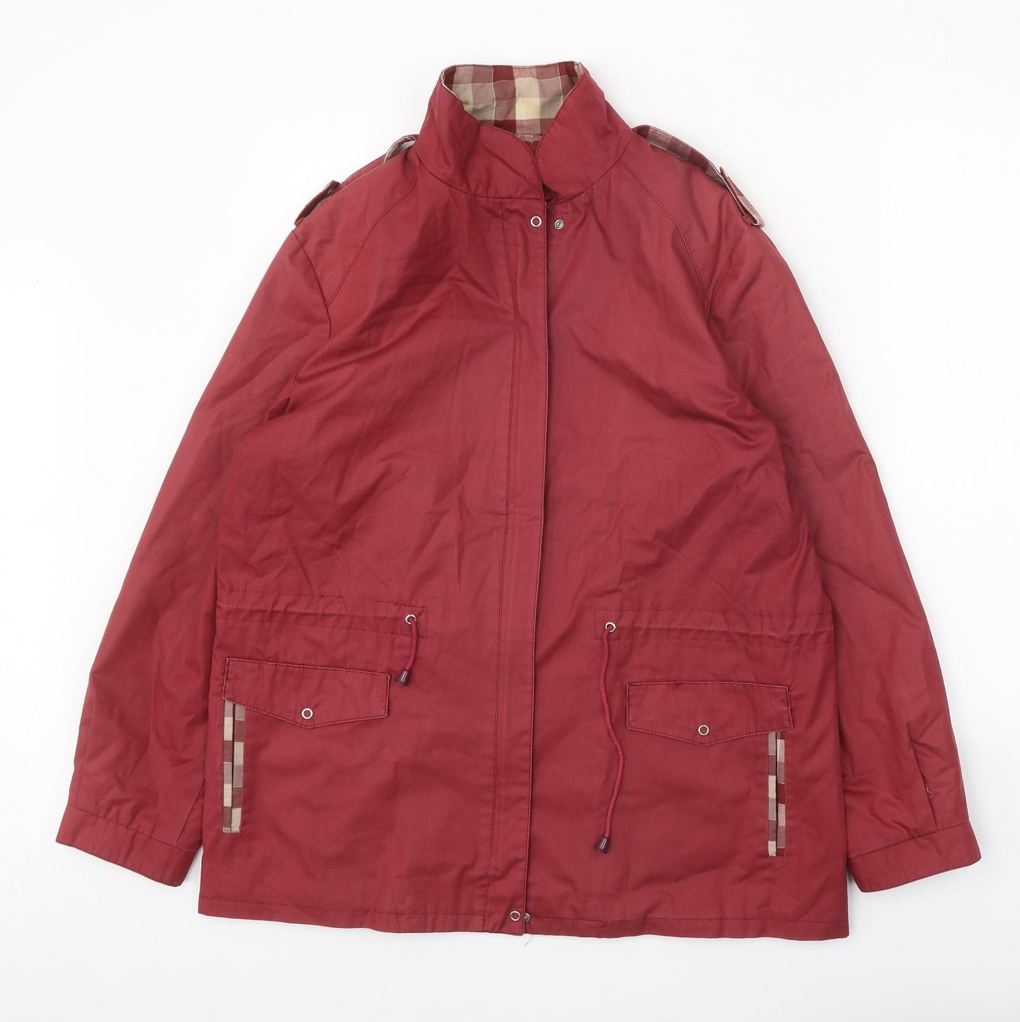 C&A Womens Red Jacket Coat Size 14 Zip