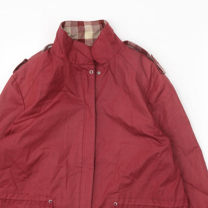 C&A Womens Red Jacket Coat Size 14 Zip