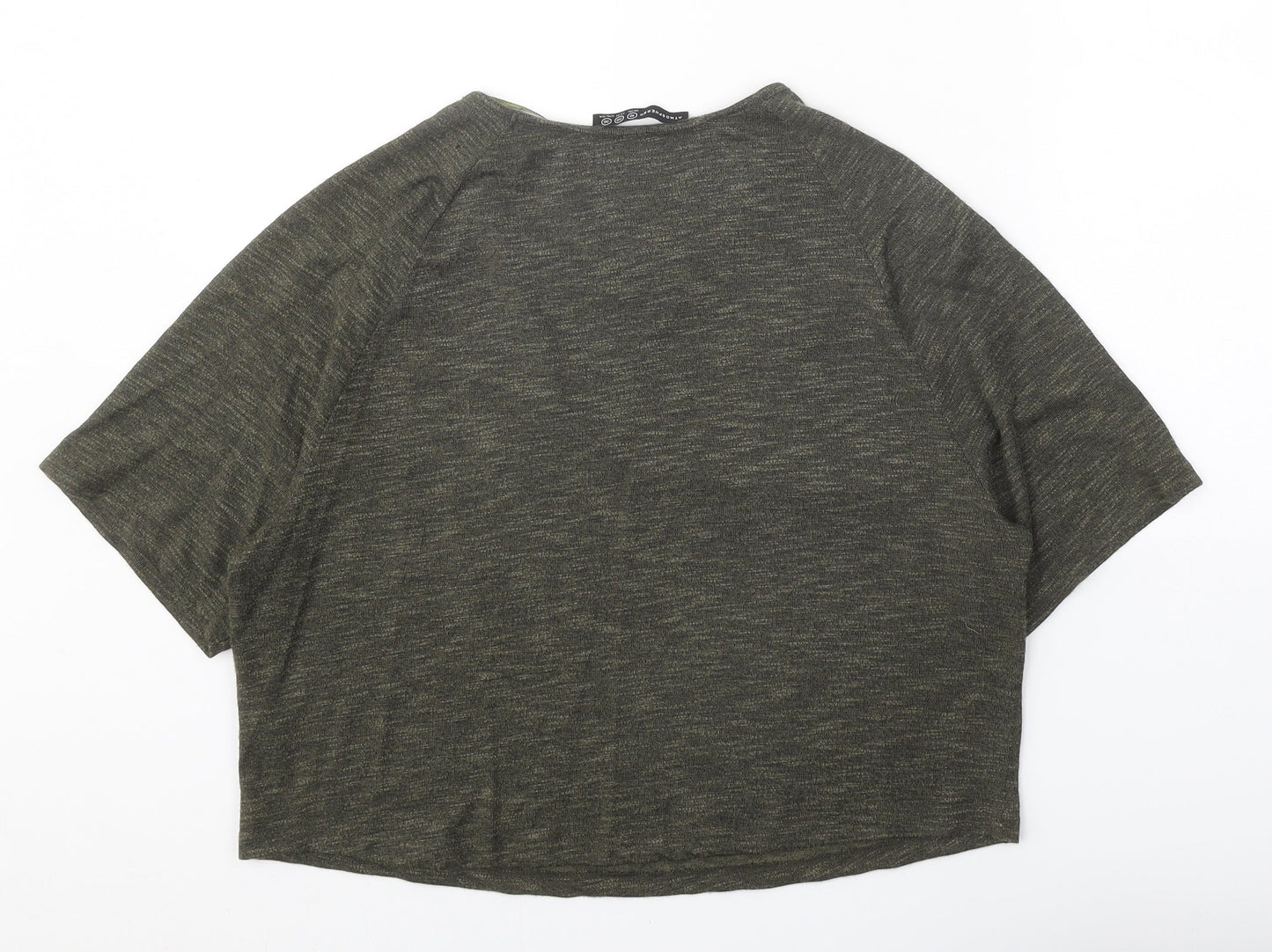 Womens UK Size 10 Atmosphere Green Basic T-Shirt