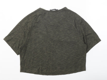 Womens UK Size 10 Atmosphere Green Basic T-Shirt