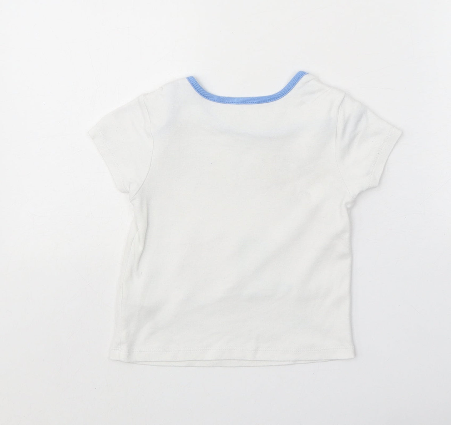 Nutmeg Baby White 100% Cotton Pullover T-Shirt Size 18-24 Months Boat Neck Pullover - Peppa Pig