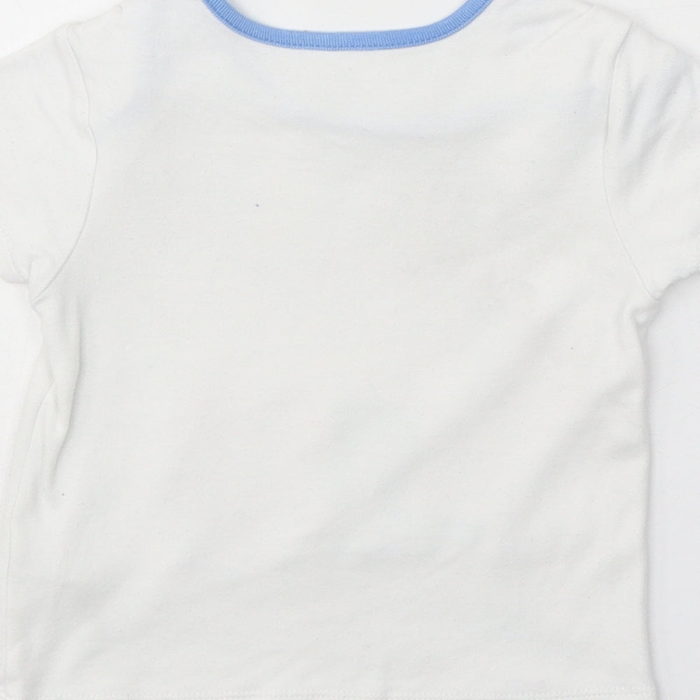 Nutmeg Baby White 100% Cotton Pullover T-Shirt Size 18-24 Months Boat Neck Pullover - Peppa Pig