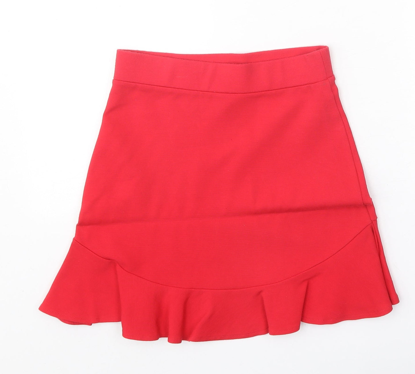 FOREVER 21 Womens Red Viscose Skater Skirt Size XS