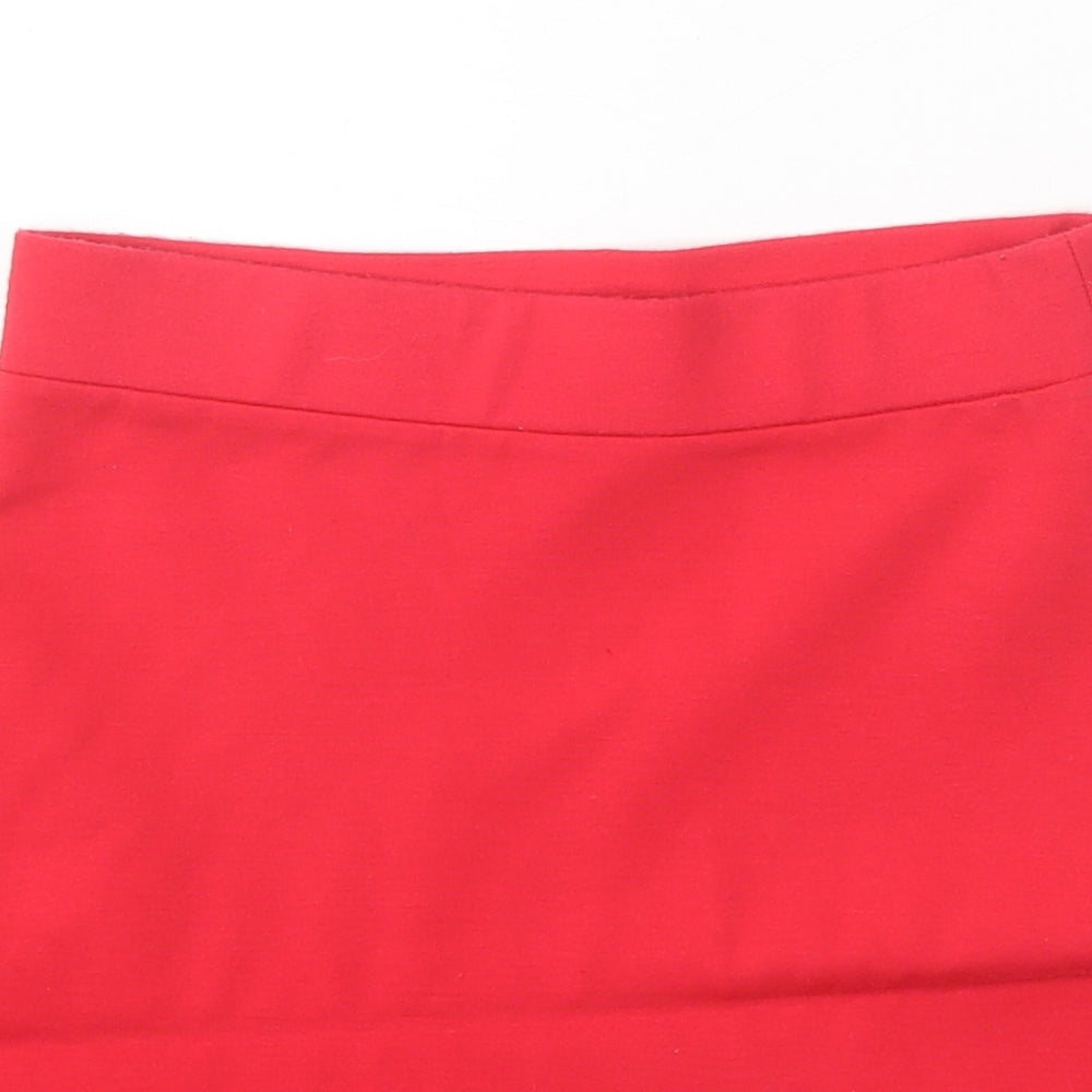 FOREVER 21 Womens Red Viscose Skater Skirt Size XS