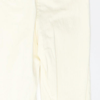 Womens UK Size 10 Papaya Regular Fit Straight Ivory Jeans