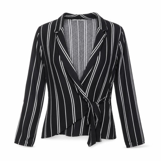 Womens UK Size S Pull&Bear Black Wrap Blouse