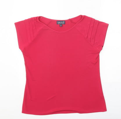 Womens UK Size 16 Saloos Pink Basic T-Shirt