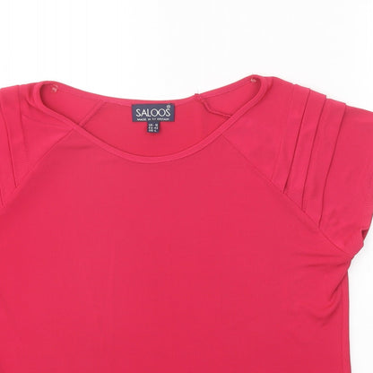 Womens UK Size 16 Saloos Pink Basic T-Shirt