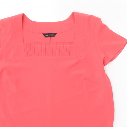 Womens UK Size 14 Wardrobe Pink Basic T-Shirt