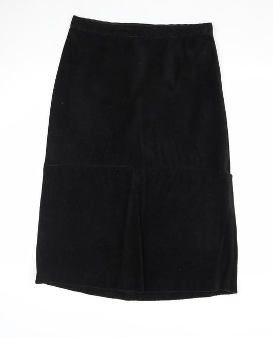 Gap Womens Black Cotton A-Line Skirt Size 8 Zip
