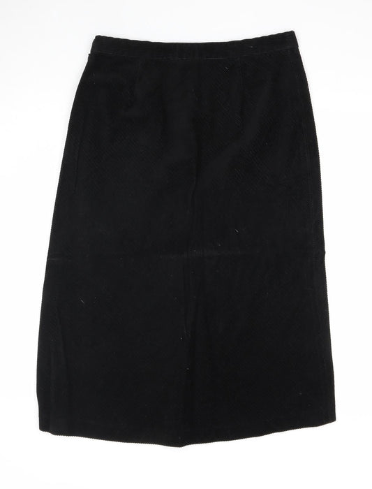 Gap Womens Black Cotton A-Line Skirt Size 8 Zip