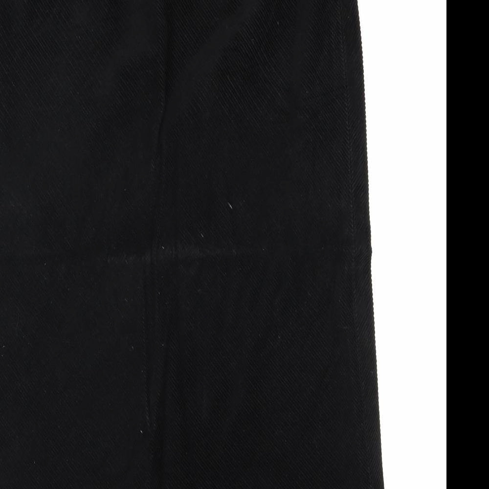 Gap Womens Black Cotton A-Line Skirt Size 8 Zip