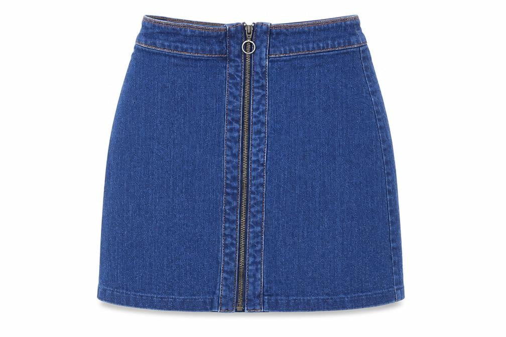 Womens UK Size 6 H&M A-Line Denim Skirt