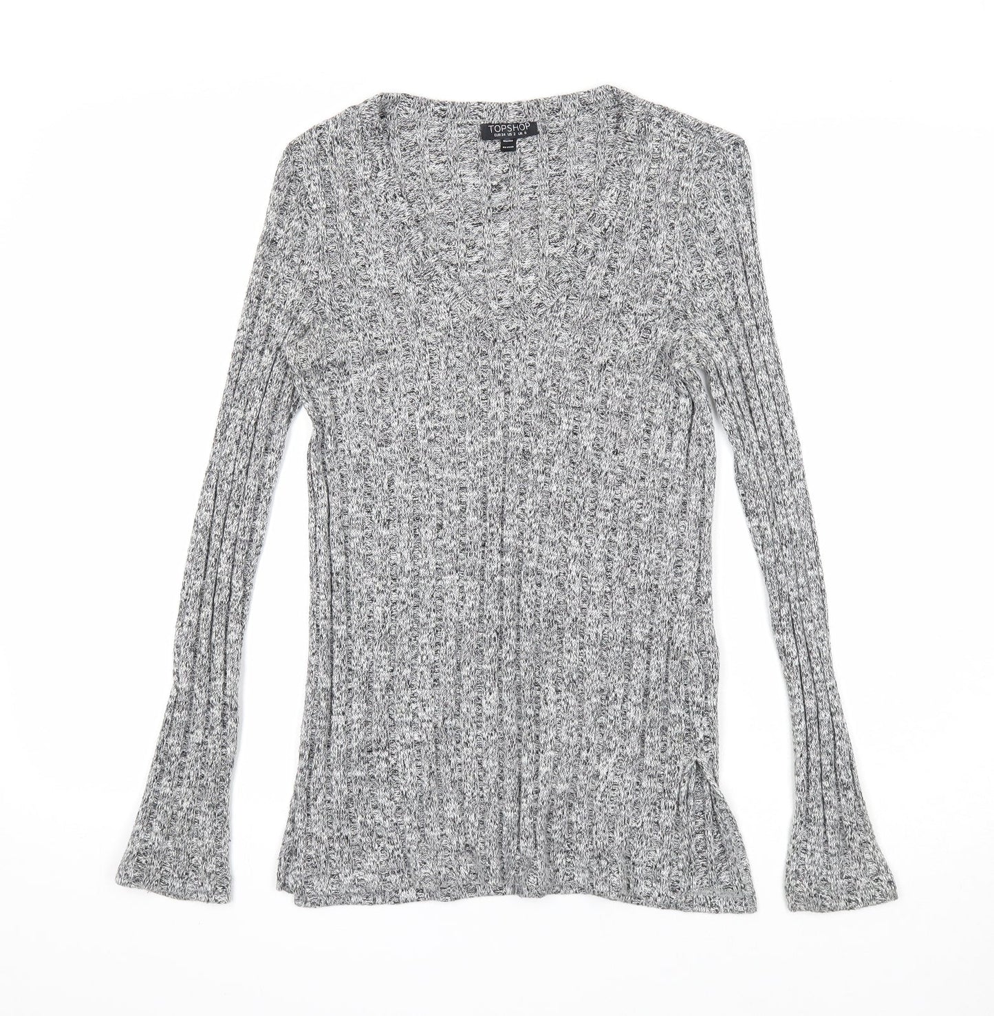 Womens UK Size 6 Topshop Grey Pullover Jumper