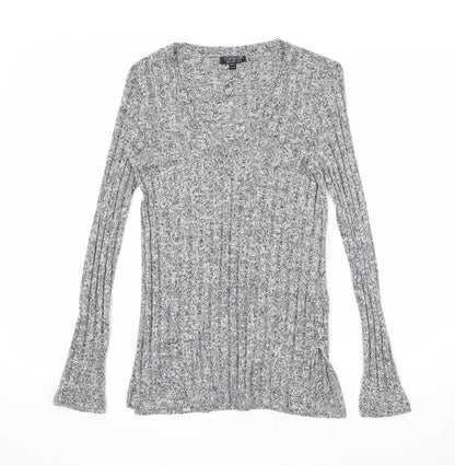 Womens UK Size 6 Topshop Grey Pullover Jumper