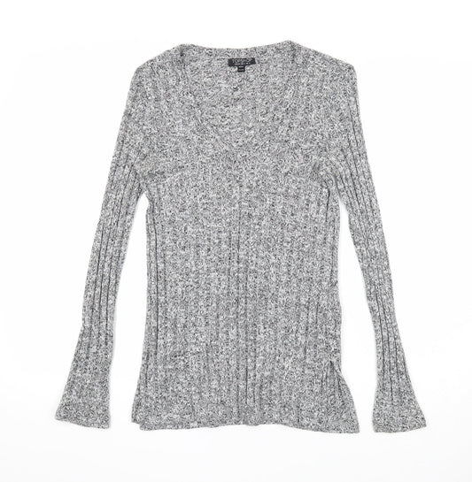 Womens UK Size 6 Topshop Grey Pullover Jumper