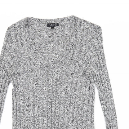 Womens UK Size 6 Topshop Grey Pullover Jumper