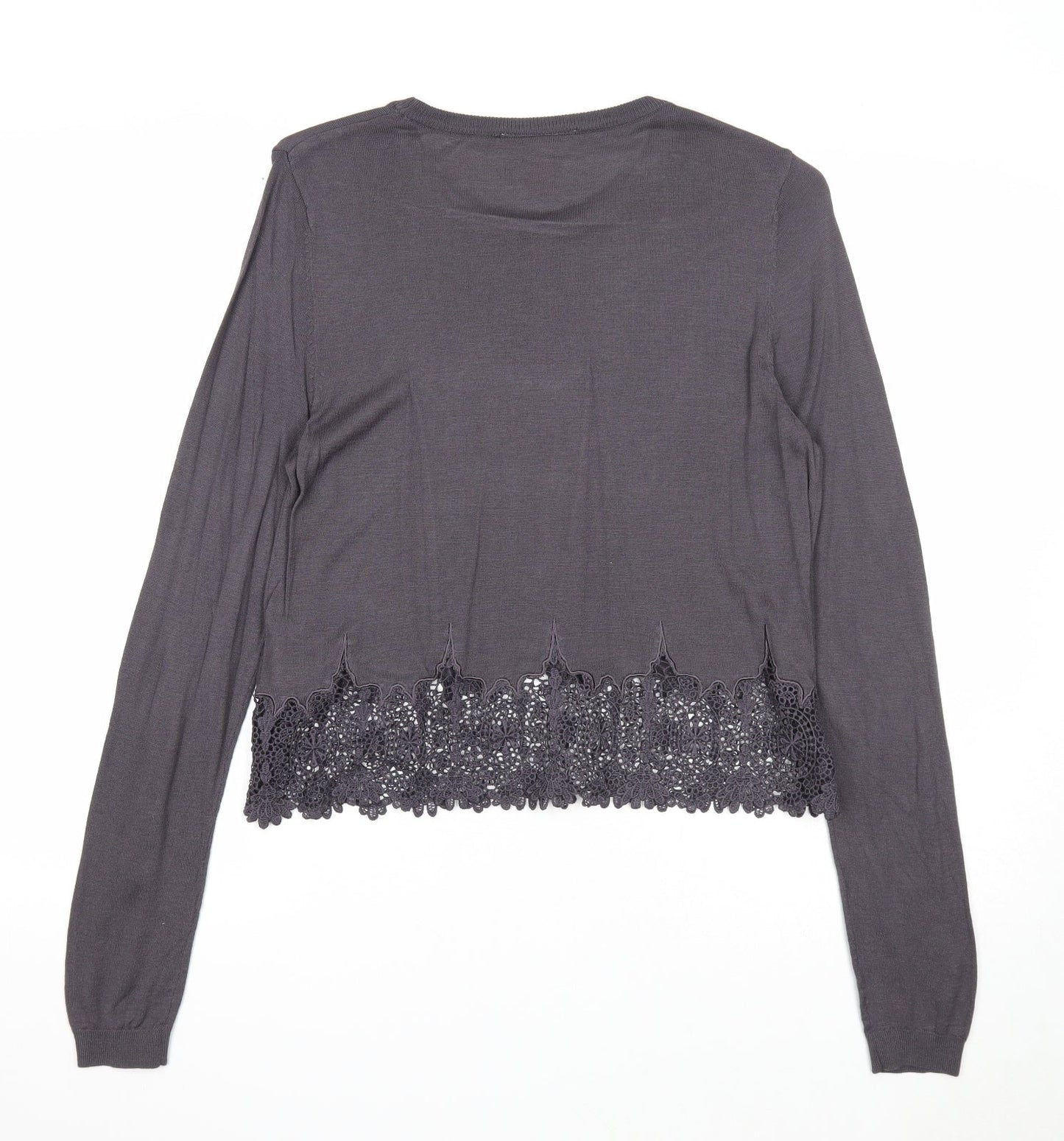 Womens UK Size M Divided Grey Pullover Jumper